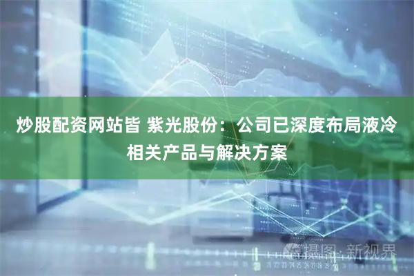 炒股配资网站皆 紫光股份：公司已深度布局液冷相关产品与解决方案